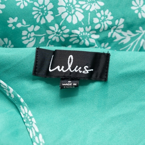 LULU'S. Green Floral Print Midi Dress - Picture 4 of 14